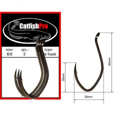 Крючки для ловли сома CatfishPro Single hook 6/0