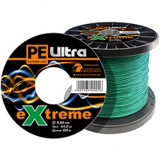 Плетеный шнур AQUA PE ULTRA EXTREME зеленый 0,80mm 100m