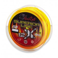 Плетеный шнур UNI CAT SUPERIOR 12-X Line 0,50mm 200m Yellow